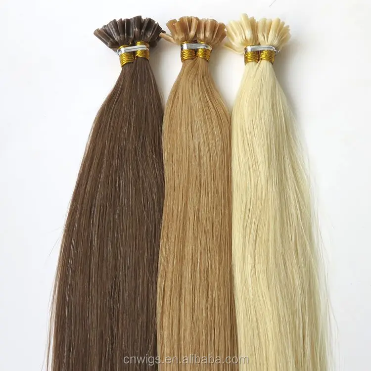 

XUCHANG HARMONY HAIR 300 Strands 20inch Color #8, #22, #60 Full Cuticle Intact human keratin u tip hair extensions