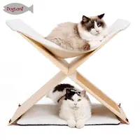 

Double Layer Cat Bed Wood Cat Furniture Pet Bed Luxury