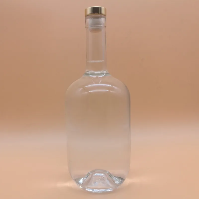 Super Premium Vodka Gin Whisky Beverage Glass Bottle With Screw Cap