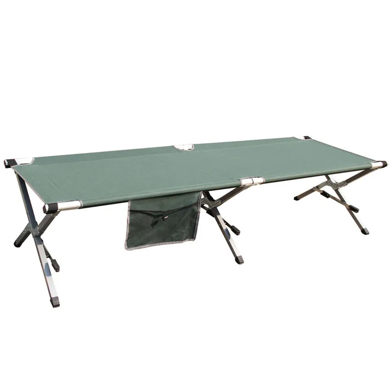Aluminum Steel Camping Folding Bed With Side Bag Buy Folding Bed