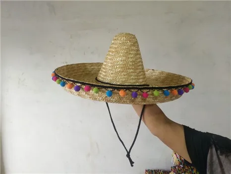 Natural Mexican Sombrero Hat With Pom Buy Sombrero Mexican Hat Mexican Hats Red Wholesale Plain Sombrero Hats Product On Alibaba Com