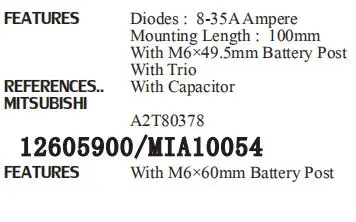NEW Alternator Voltage Regulator 12605500  MIA10050  12605900  MIA10054  A2T80378