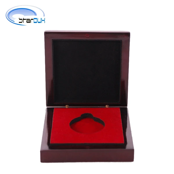 
Professional Custom MDF Wood Box Luxury Medals Gold Coin Gift Wooden Box 
