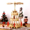 Wooden Nativity Christmas Pyramid Tealight Candle Holder