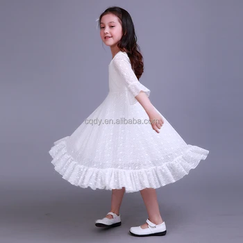 kids long white dress