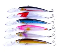 

HENGJIA large size long tongue fishing minnow wobbler bait artificial plastic deep sea big game lures with bright color