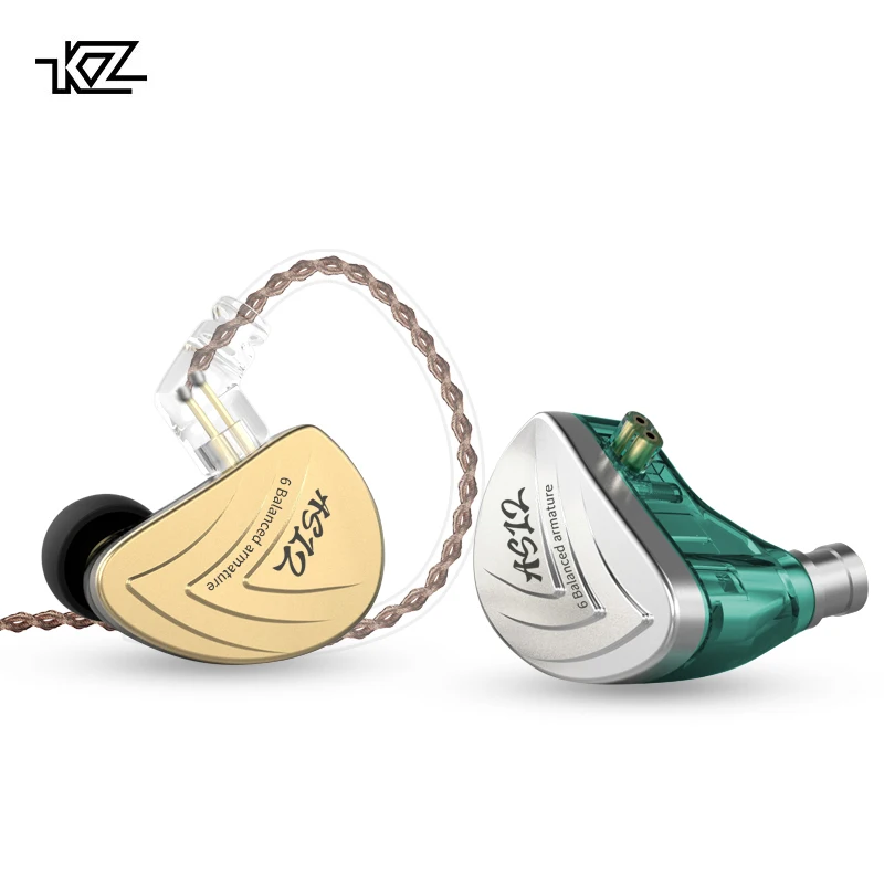 

KZ AS12 6BA Drive Units In Ear Earphone 6 Balanced Armature HIFI Monitoring Earphone Headset