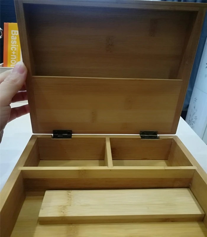 Wood Stash Box With Rolling Tray Buy Wood Keepsake Box
