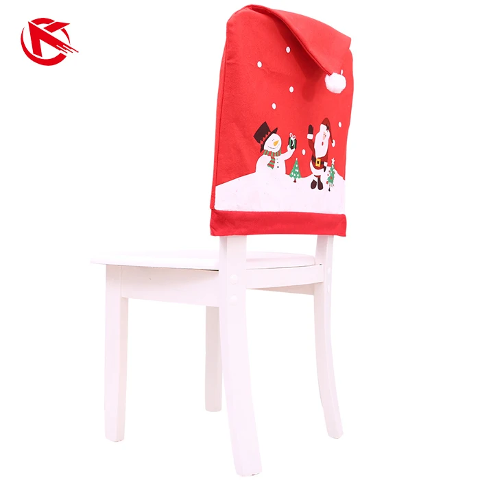 New year home party decoration red santa hat christmas decoration christmas chair cover