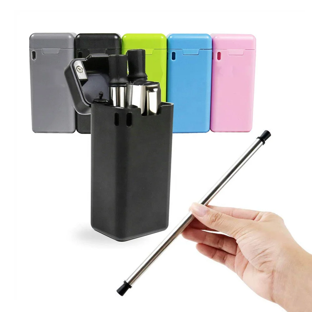 

Svin Reusable Stainless Steel 304 Collapsible Straws with Custom Logo, Silver