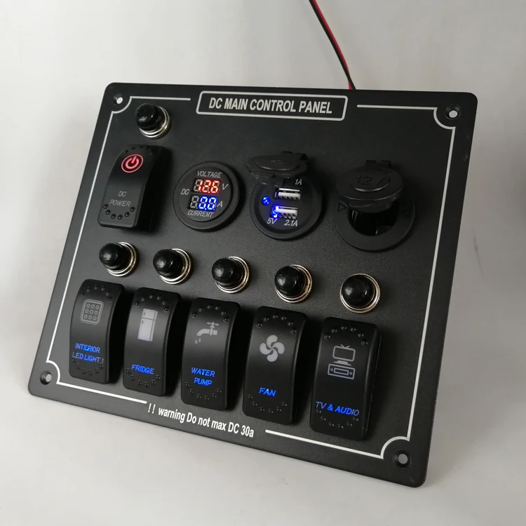 12v 24v 30a Dc Caravan Yacht Electrical Commander Switch Panel Buy
