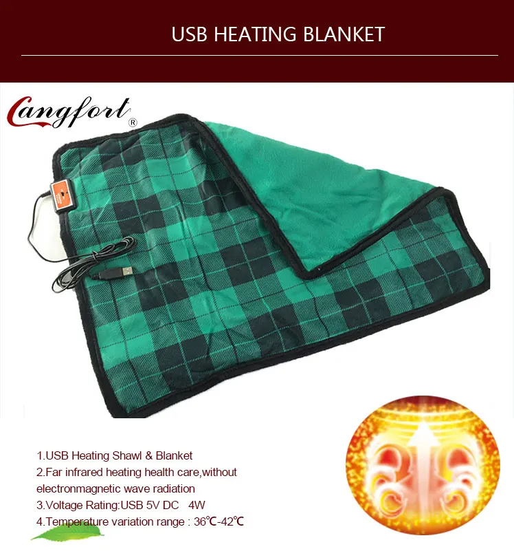 Carbon Fiber Usb Powered Heat Blanket Warm Pad Electric Heated Pad