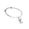 Customized Small MOQ Kid's sterling silver lizard charm bangle
