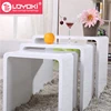 New Design High Gloss set of 3 nest Table MDF wood Side Table Living Room coffee table