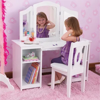 Deluxe Vanity Table Chair For Young Girl Princess Buy Deluxe