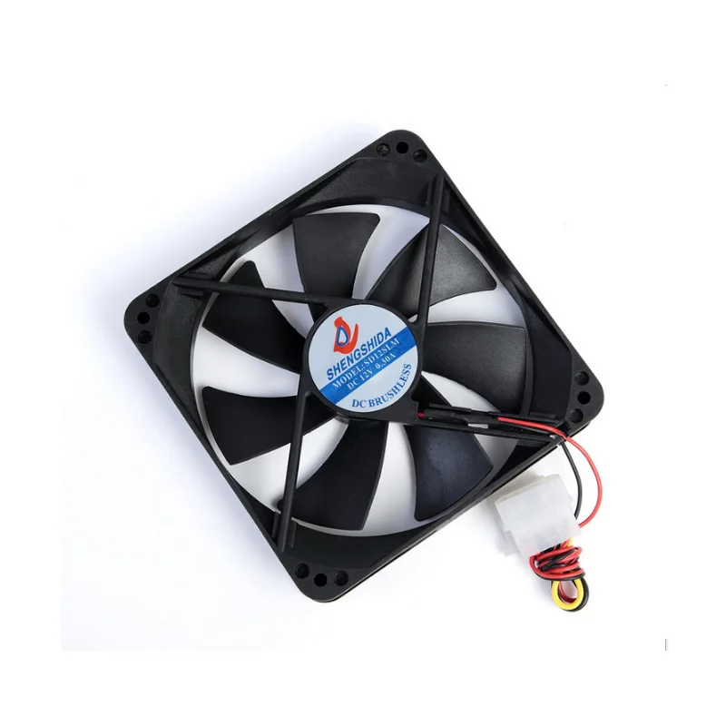 

12cm 1225 120x120x25mm 12V\4pin be quiet Computer DC cooling gaming Cooler 120mm pc case fan, Black