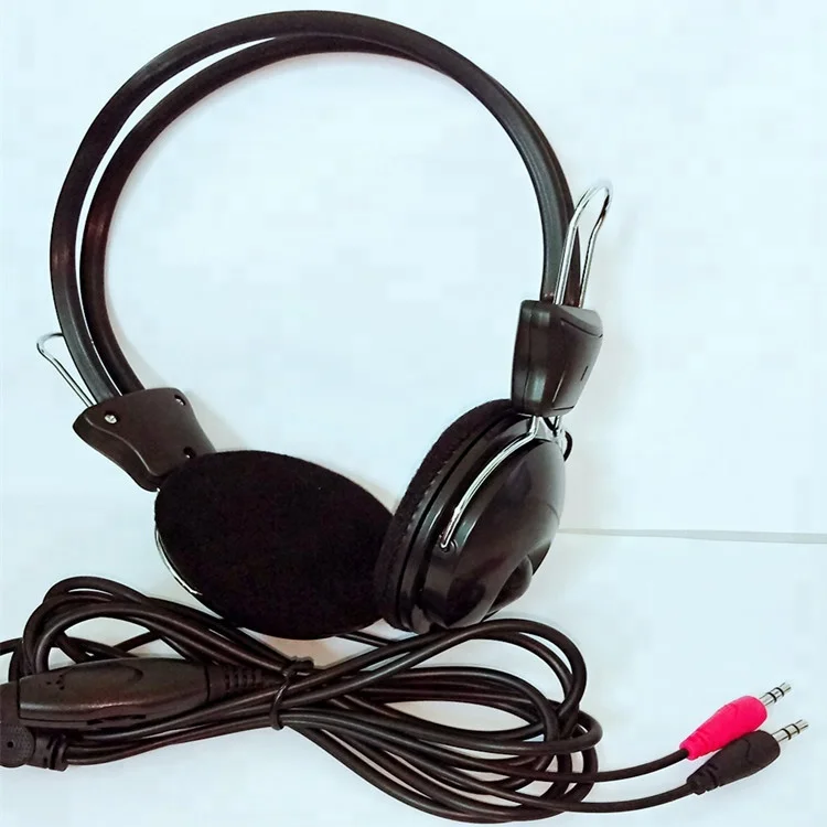 

Popular Cheap Stereo PC computer MP3/4/5 Headphone headset With Microphone, Black