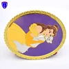 Princess Belle and her pet cat cartoon limited pin badge translucent hard enamel badges custom