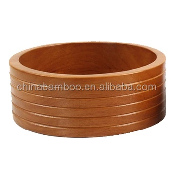 wooden dog bowl