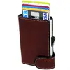 Souvenirs and corporate gifts custom automatic push button RFID safe card wallet slim aluminum wallet