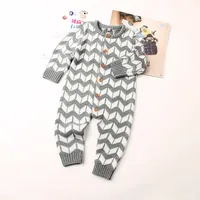 

Unisex Baby Newborn Cotton Long Sleeve Knitted Sweater Rompers Jumpsuit