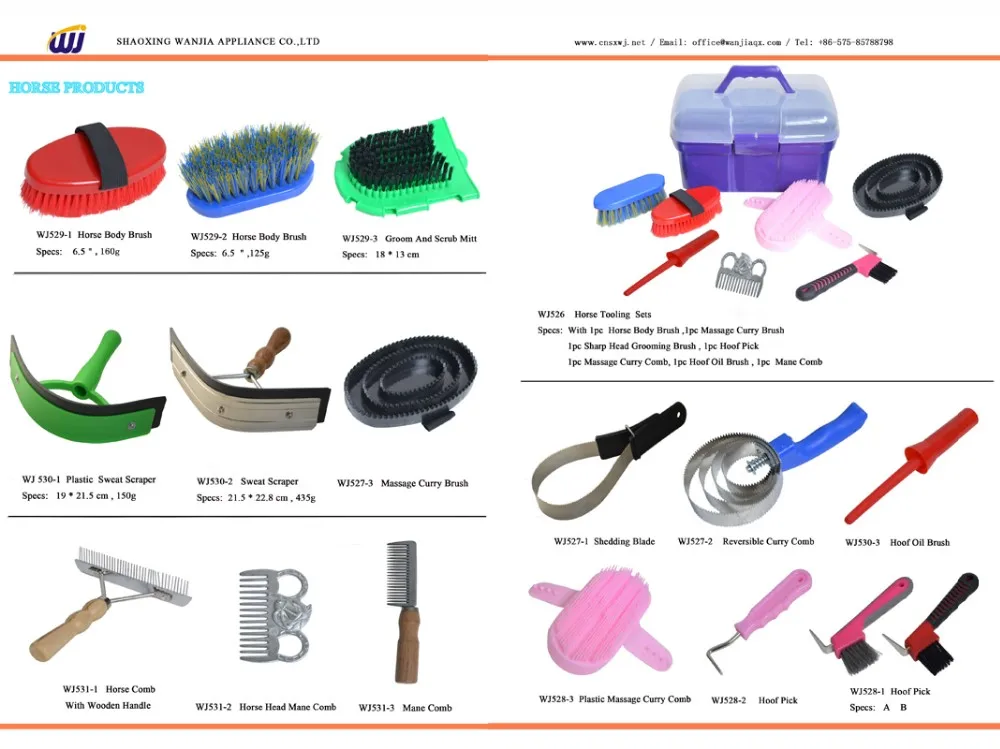 Wj5294 Long Handle Cleaning Horse Brush For Horse Care Buy Horse