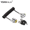 New design dual headed slim cable laptop lock for pc computer notebook phone