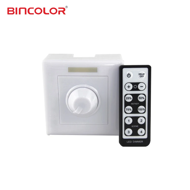 BC-320-010v 0-10v analog signal led dimmer15v 48v Smart rotary led dimmer IR remote LED dimming Switch