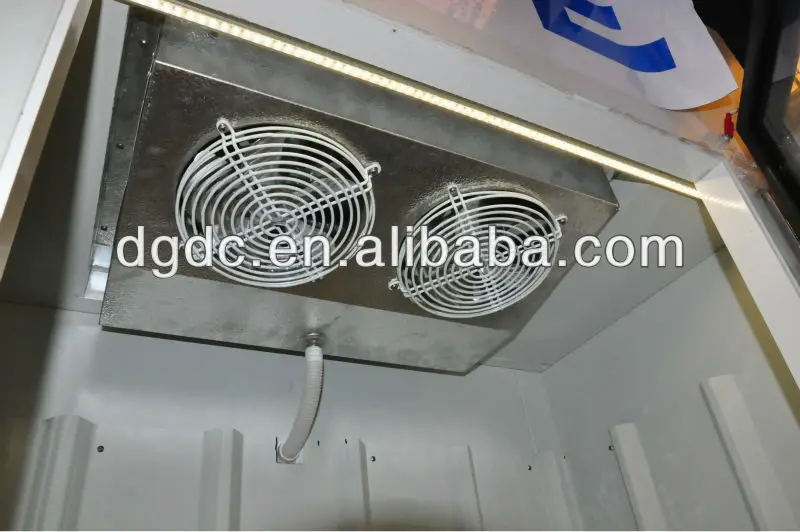 Glass door ice storage bins top