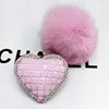 Custom logo rabbit/mink pompom animal fur skin with high quality