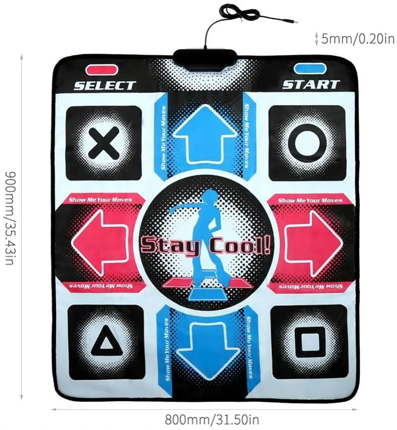 
With 2 Gamepads 32 Bit 16 Bit TV PC Wireless Dance Pad Dance Mat 