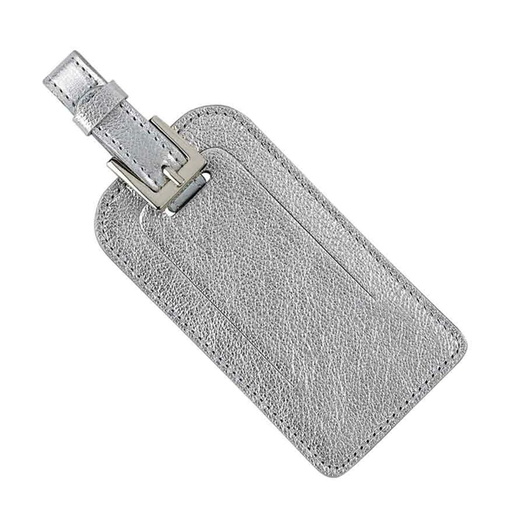 

PU faux leather silver luggage tags/suitcase tag