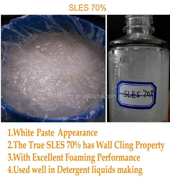 Sodium lauryl ether sulfate (SLES) 70% / CAS NO.: 68585-34-2