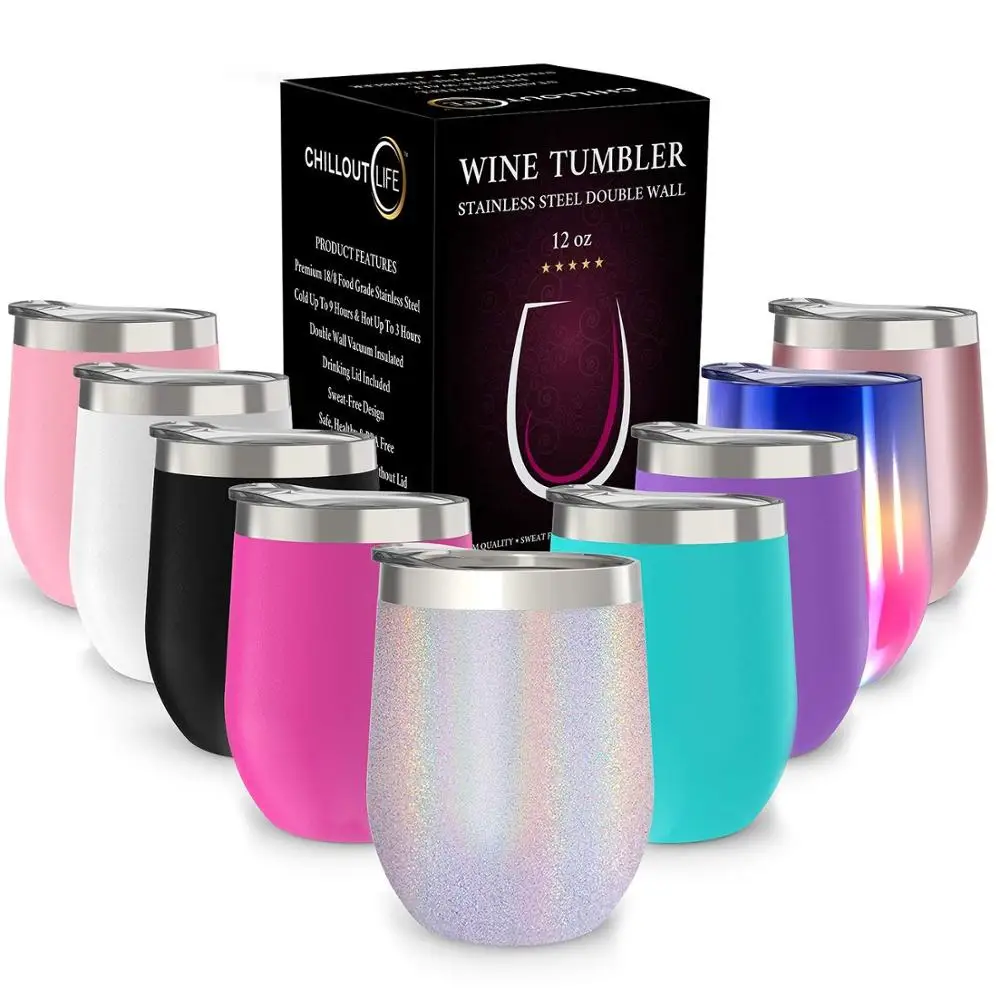 

Double Wall Stainless Steel Custom Wine Glass Cups and Wine Glasses