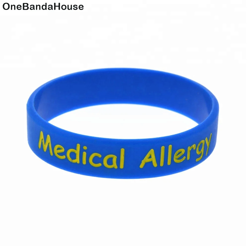 

50PCS Medical Allergy Silicone Wristband in Kid Size 5 Colors Available