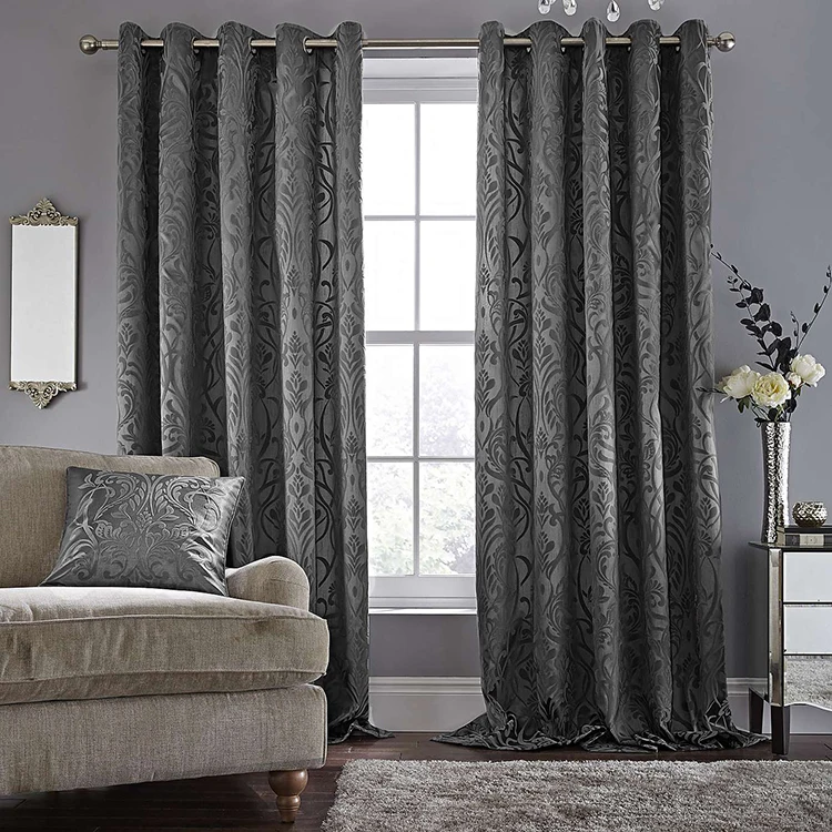 Wholesale Luxury Eyelet Blackout Ready Made Curtain For Living Room