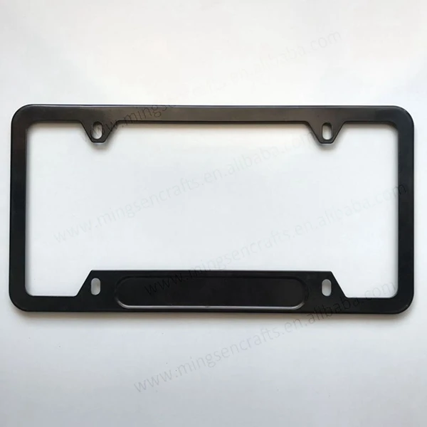 Custom Logo Raised Logo Chrome Painted Auto Plate Holder License Plate