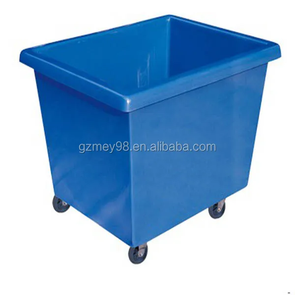 Fiberglass Laundry Linen Trolley With Wheels (m073) For Hotel Use