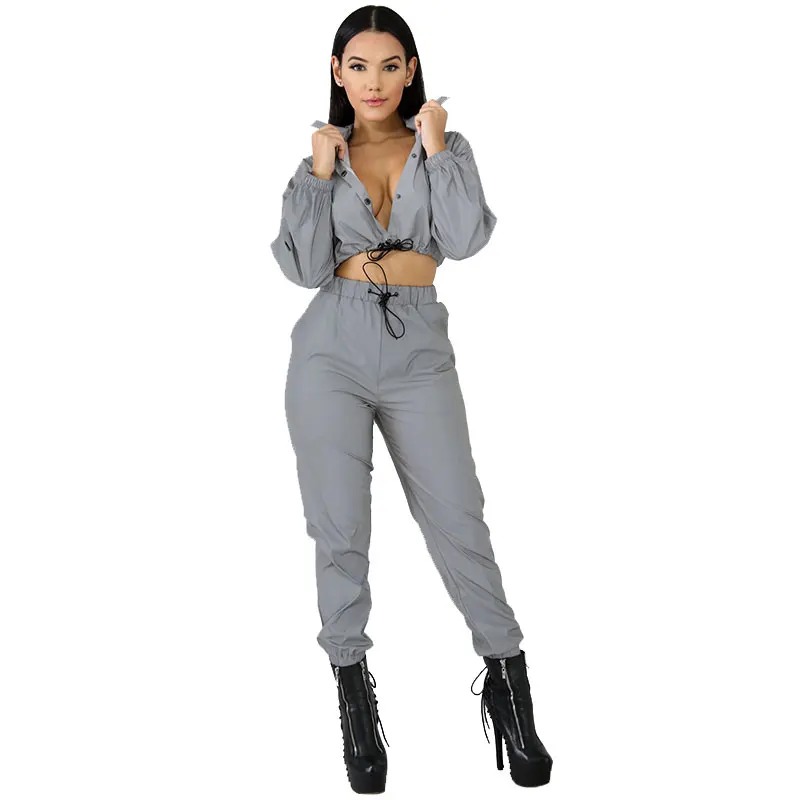 

Newest Design Women's 2 Pieces Set Pockets Sportswear