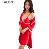 Women sexy lace lingerie fancy lace robe lingerie nighty for honeymoon