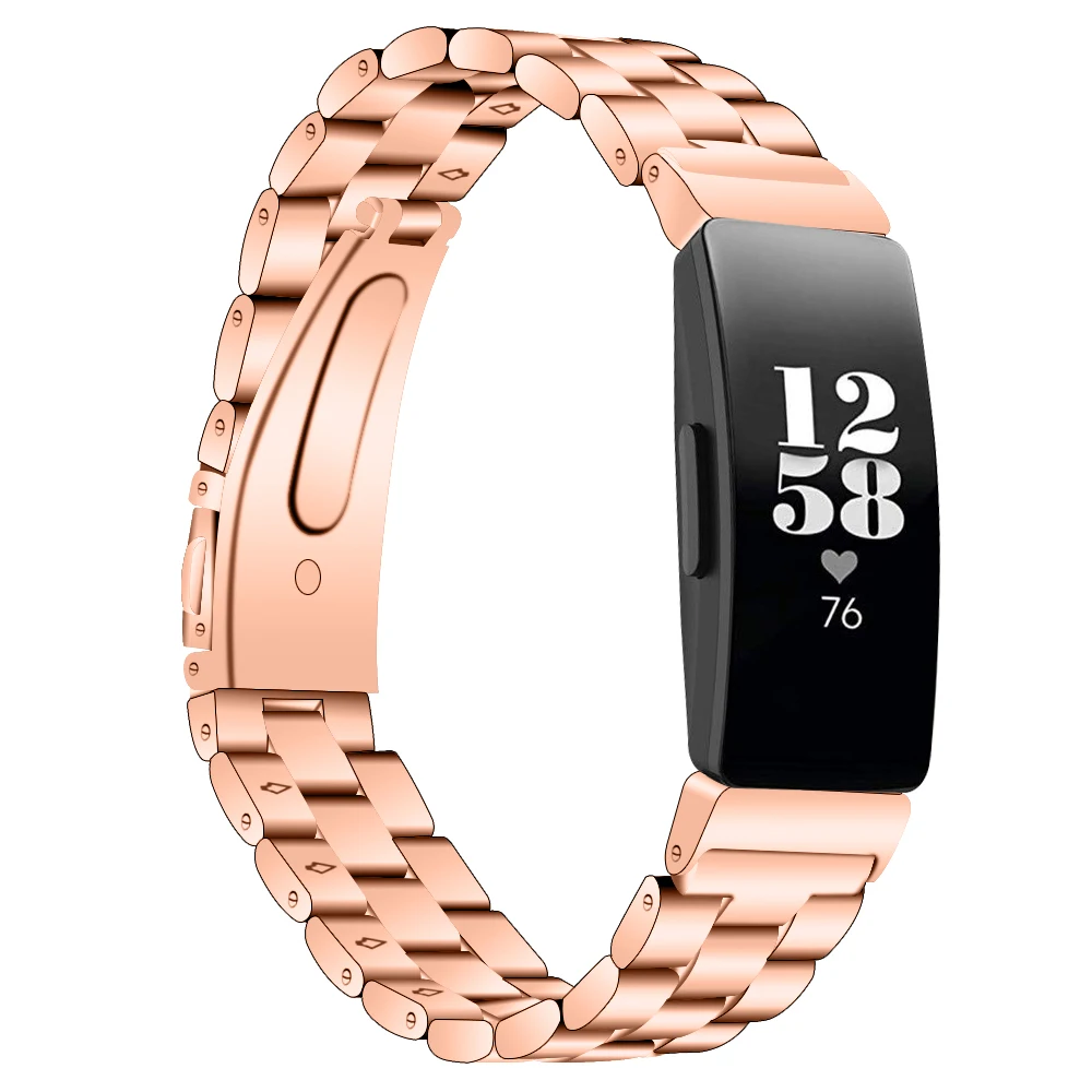 

Stainless Steel Metal Bands Replacement Bracelet Bangle Wristbands Straps Assesories for Fitbit Inspire/Inspire HR, 4 colors