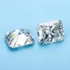White Color Play Fire Emerald Shape 1.7ct 5X7mm Step Cut Moissanite Gems for 18k Gold Ring