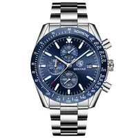 

BENYAR Watches 5140 Luxury Stainless Steel Calendar Clock Waterproof Quartz Chronograph Benyar Men Wrist Watches relojes hombre