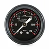 1.5" 40mm black steel back connection fuel pressure gauge 0-120psi 1/8NPT thread
