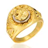 Gold Jewelry Lion Head Gold Ring Jewelry Men's Punk Style Hop Ring