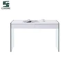 White Luxury Modern Drawer Glass Book Desk Console Table