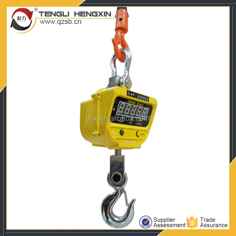 Wholesale crane hook scale 3000kg For Precise Weight Measurement 