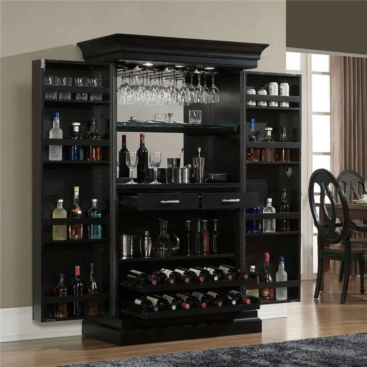 Custom Commercial Glass Wood Metal Stand Hanging Equipment Wine