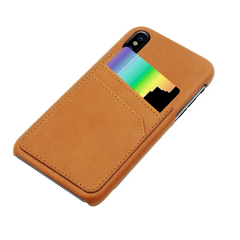 Card holster PU Leather phone case for iphone X Back Cover