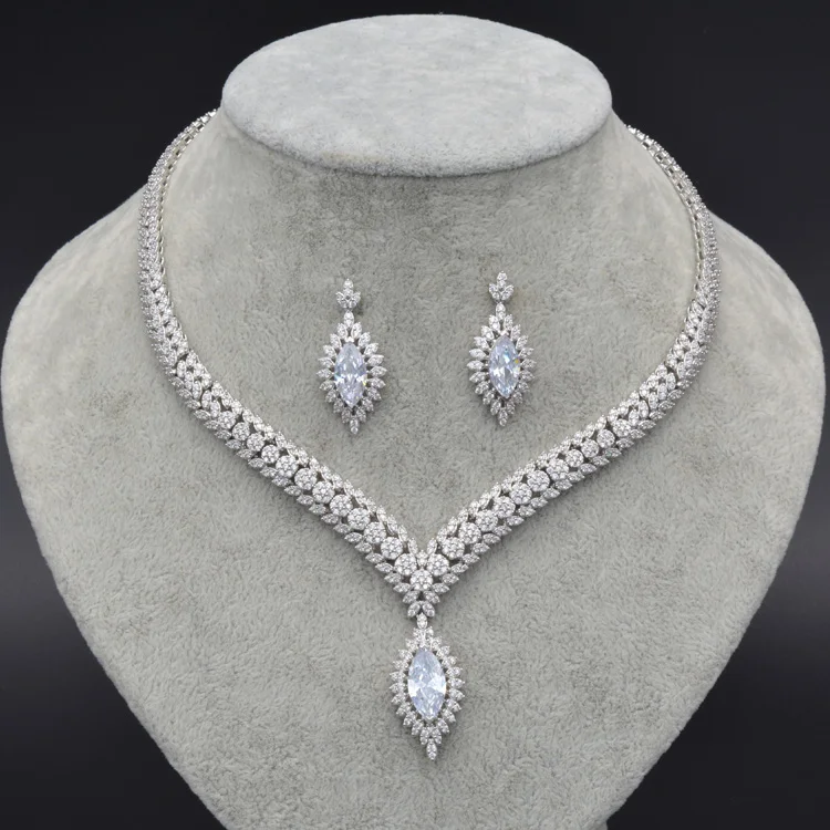 

zirconia Zircon fashion Design Necklace crystal jewelry set